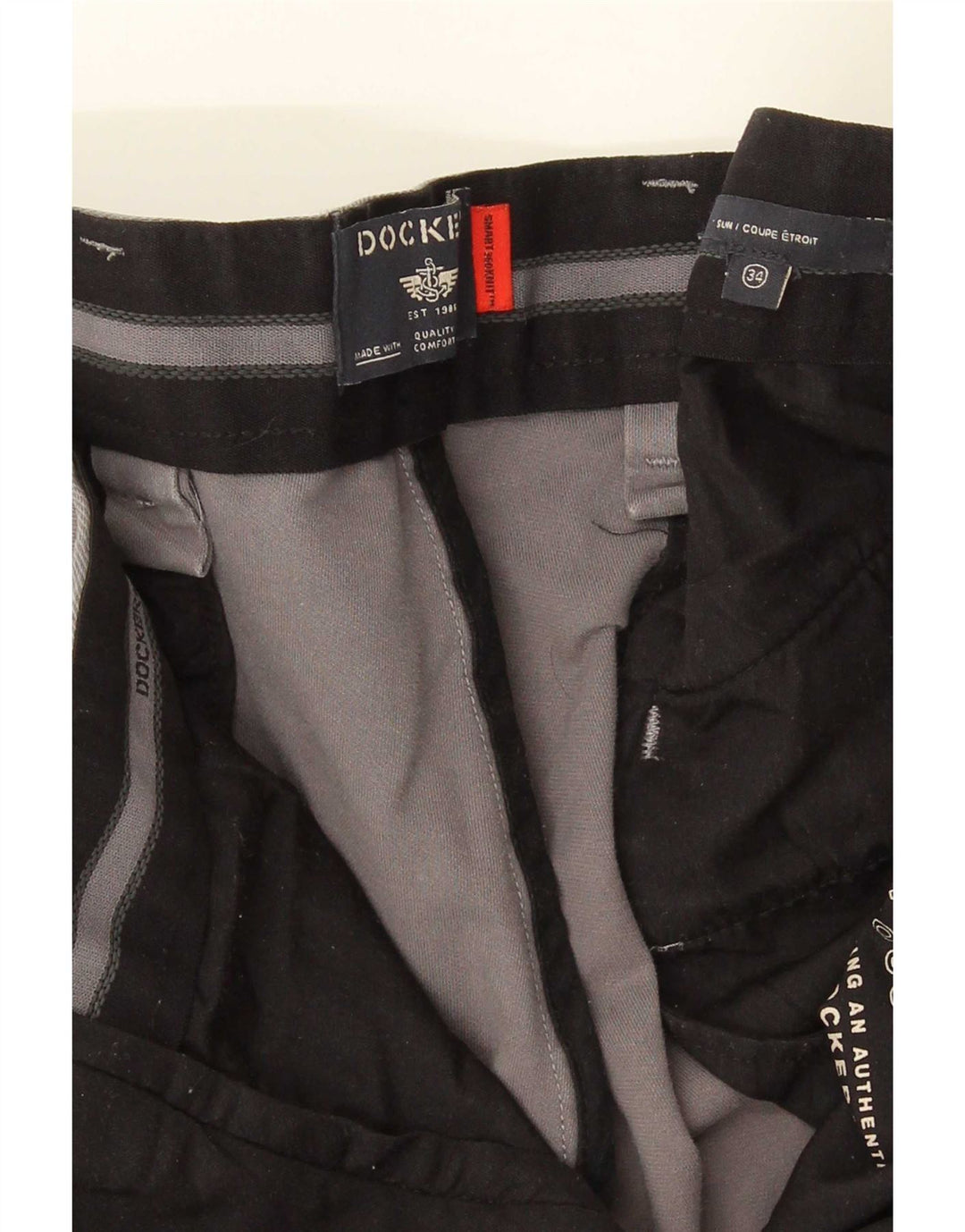 Dockers Herre Slim Chino Bukser W34 L31 Grå Bomuld