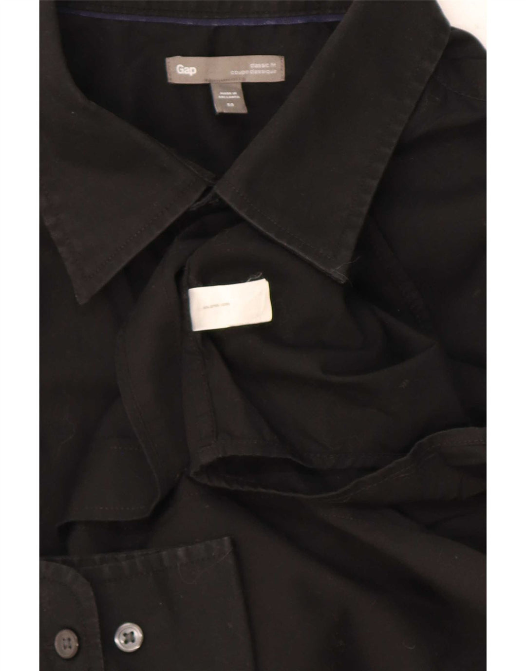 Gap Herre Classic Fit skjorte Medium Sort Bomuld