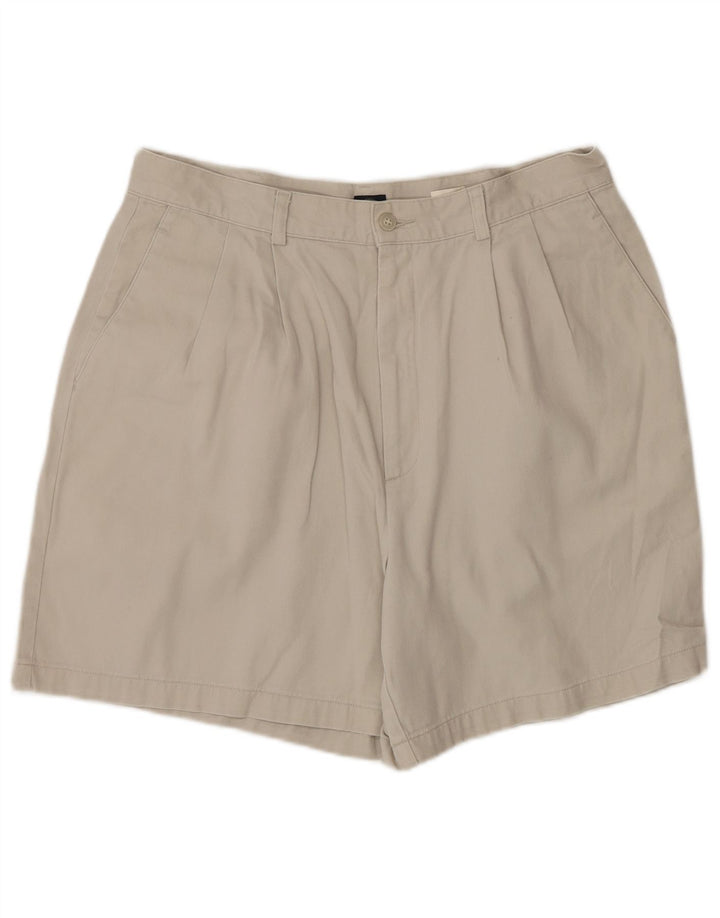 DOCKERS Herre Khakis Pegged Chino Shorts W34 Stor Beige Bomuld