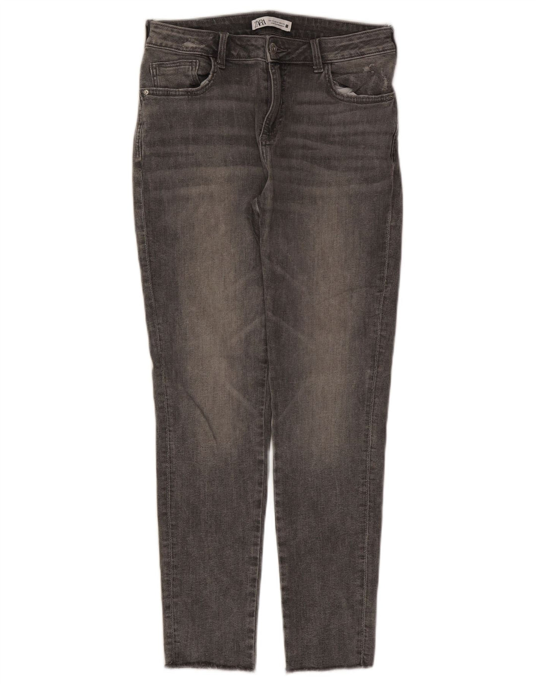 Zara Dame Slim Jeans EU 42 Large W32 L28 Grå
