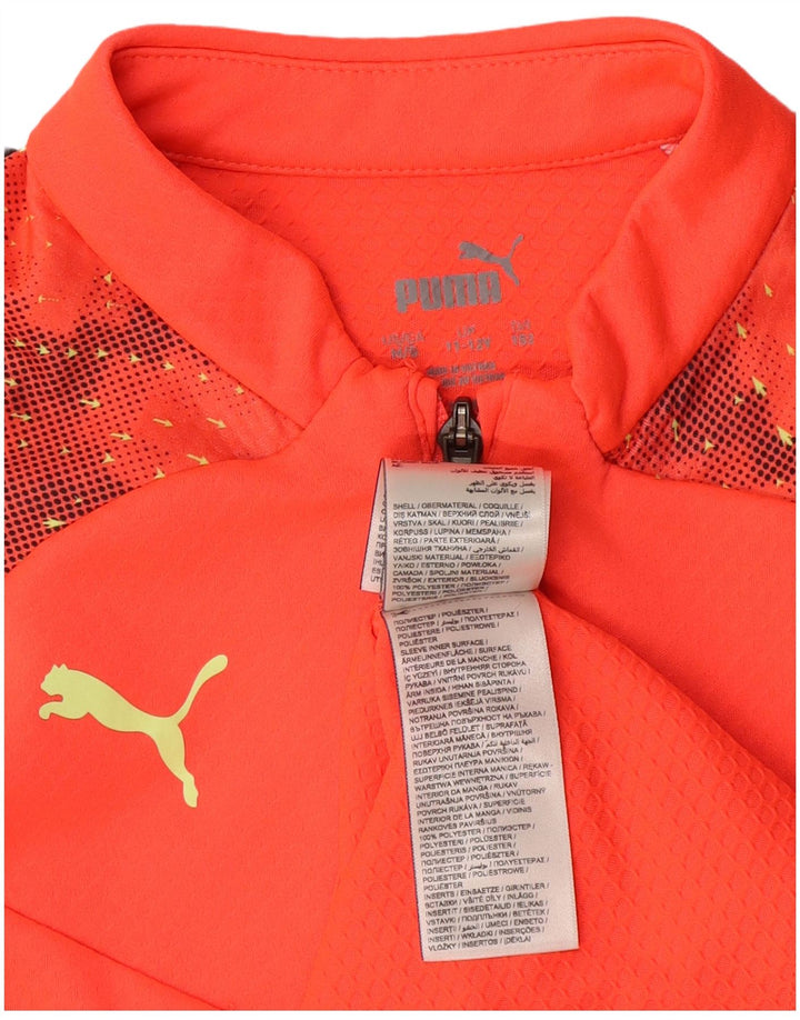 Puma Boys Grafisk Pullover Træningsdragt Top 11-12 år Orange Colourblock
