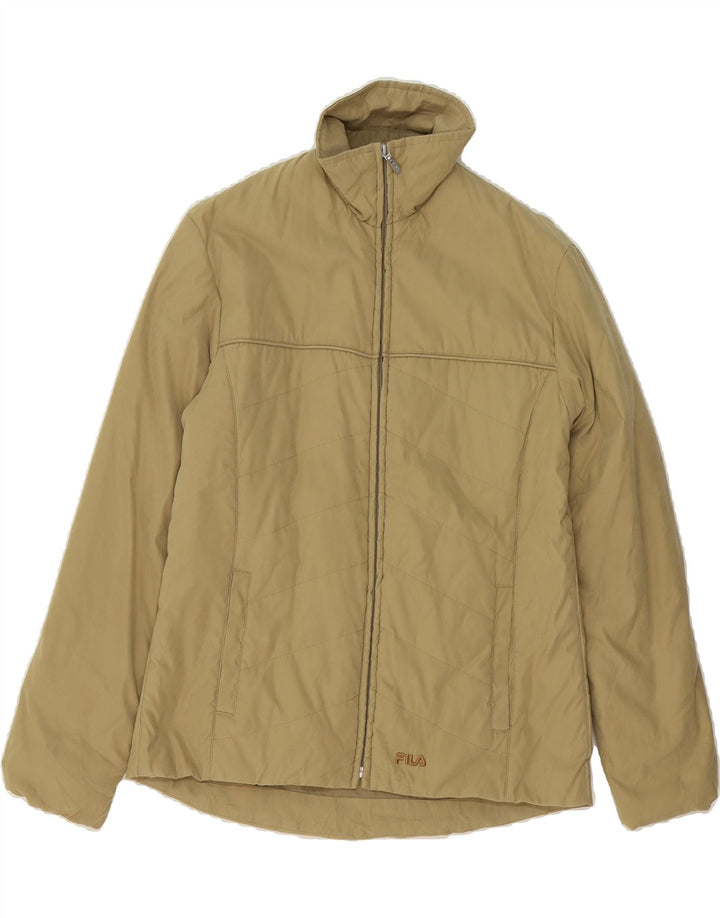 FILA Womens Windbreaker Jacket UK 10 Small Beige Polyester Vintage Fila and Second-Hand Fila from Messina Hembry 