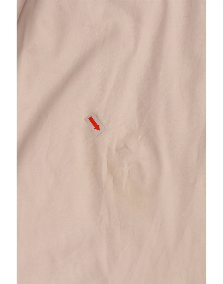 ADIDAS Dame Longline grafisk T-shirt Top UK 22 XL Hvid Bomuld