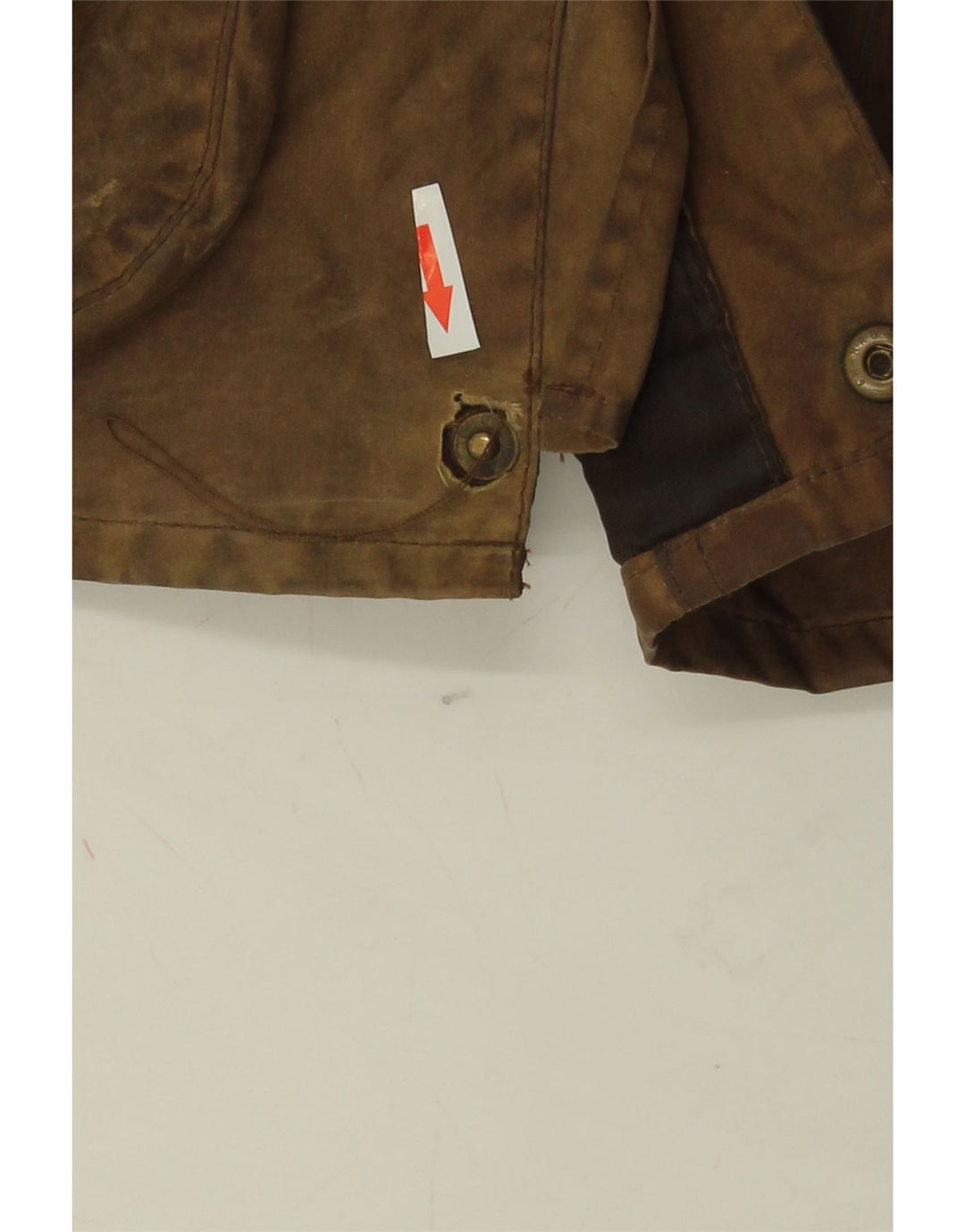 Barbour Herre vokset bomuldsjakke UK 40 Stor brun bomuld