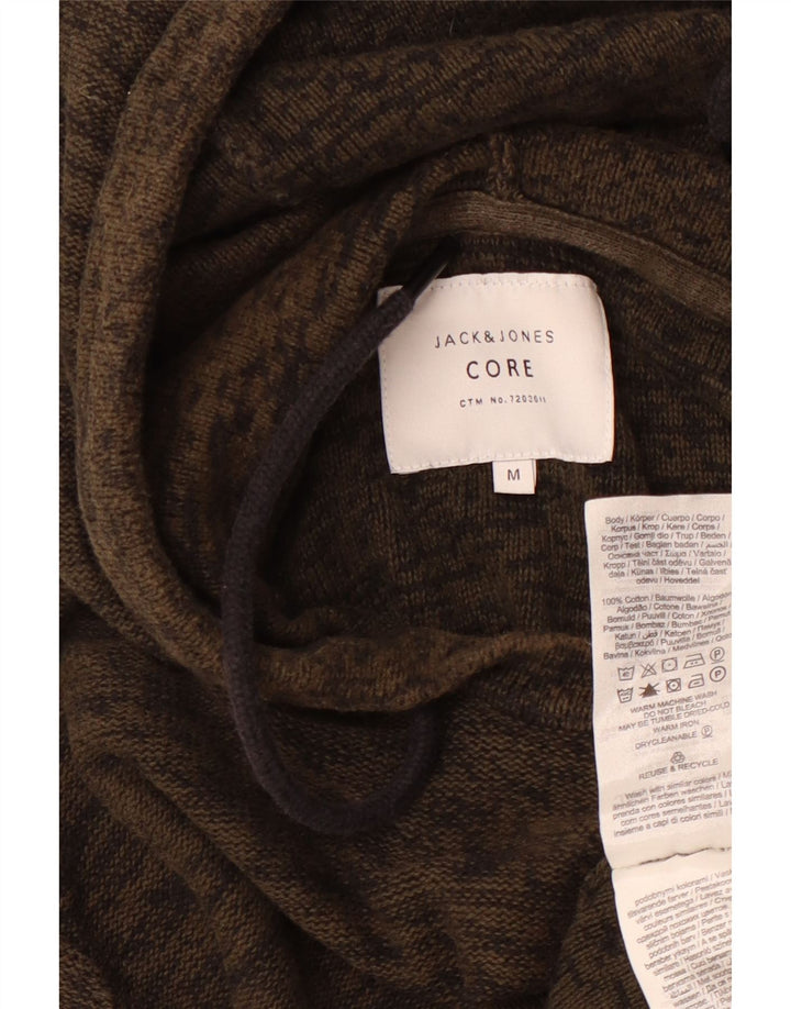JACK & JONES Herre hættetrøje Jumper Medium Khaki Flecked Bomuld