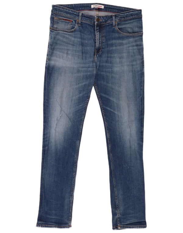 Tommy Hilfiger Herre Skinny Jeans W36 L33 Blå Bomuld