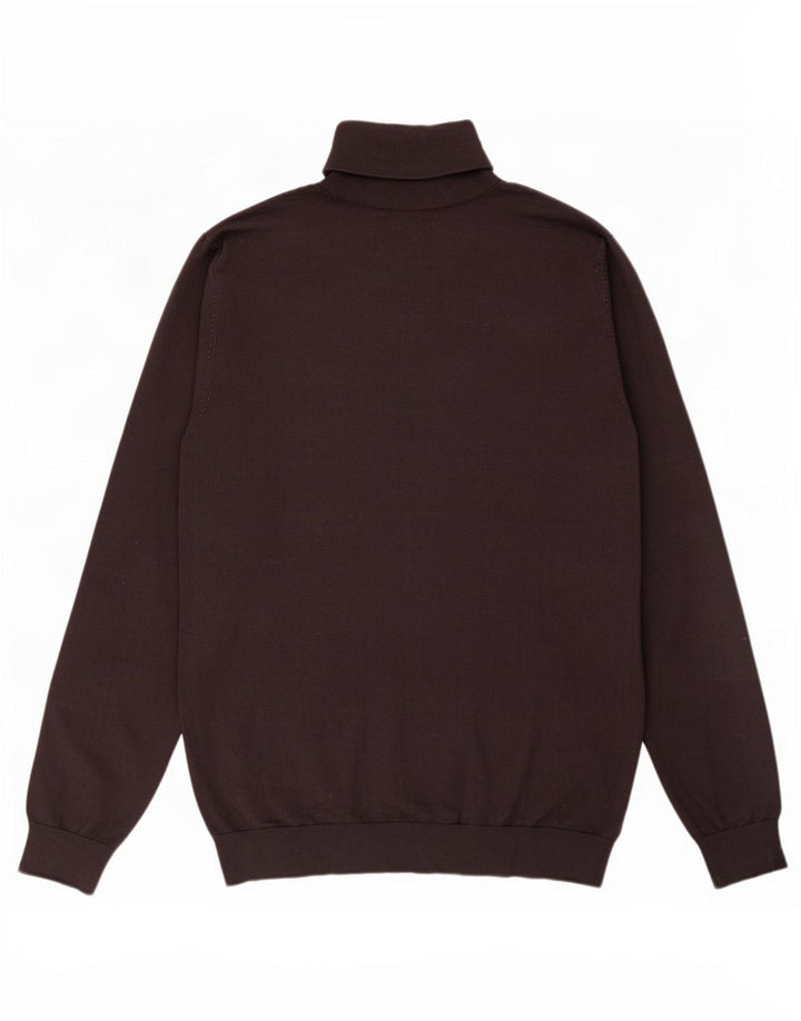 Zara Herre rullehals sweater Stor brun viskose