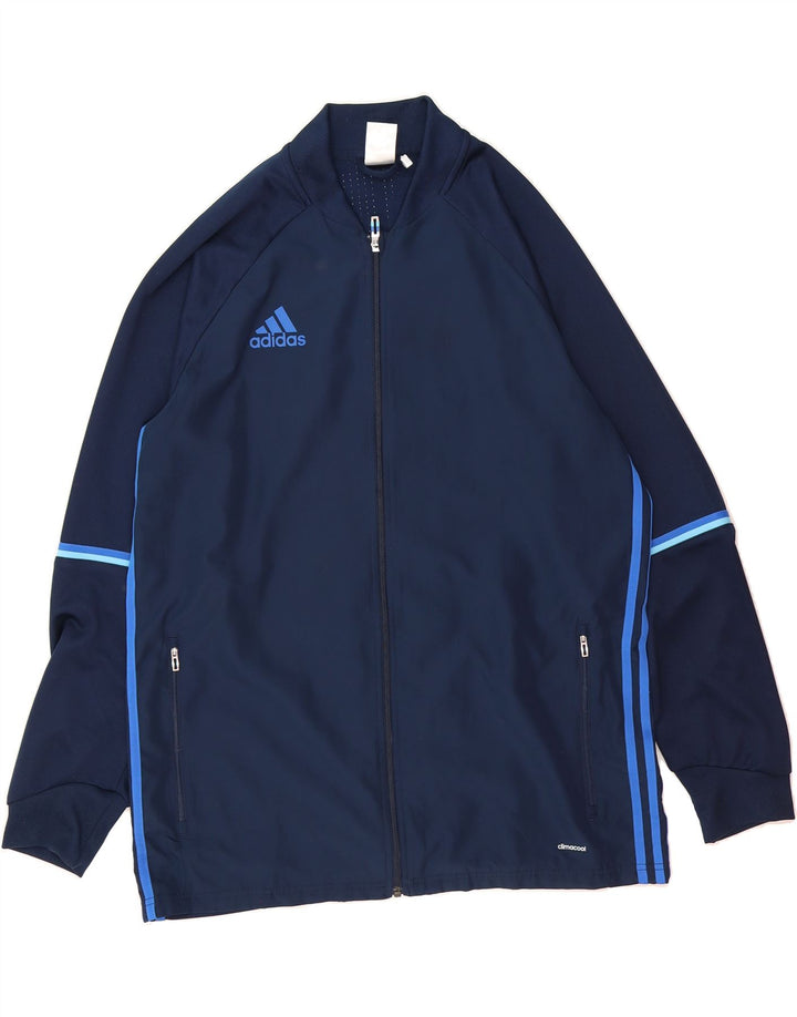 ADIDAS Mens Climacool Tracksuit Top Jacket XL Navy Blue Polyester Vintage Adidas and Second-Hand Adidas from Messina Hembry 