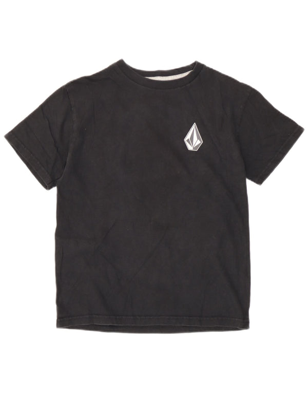 Volcom Womens Grafisk T-Shirt Top UK 10 Small Black Bomuld