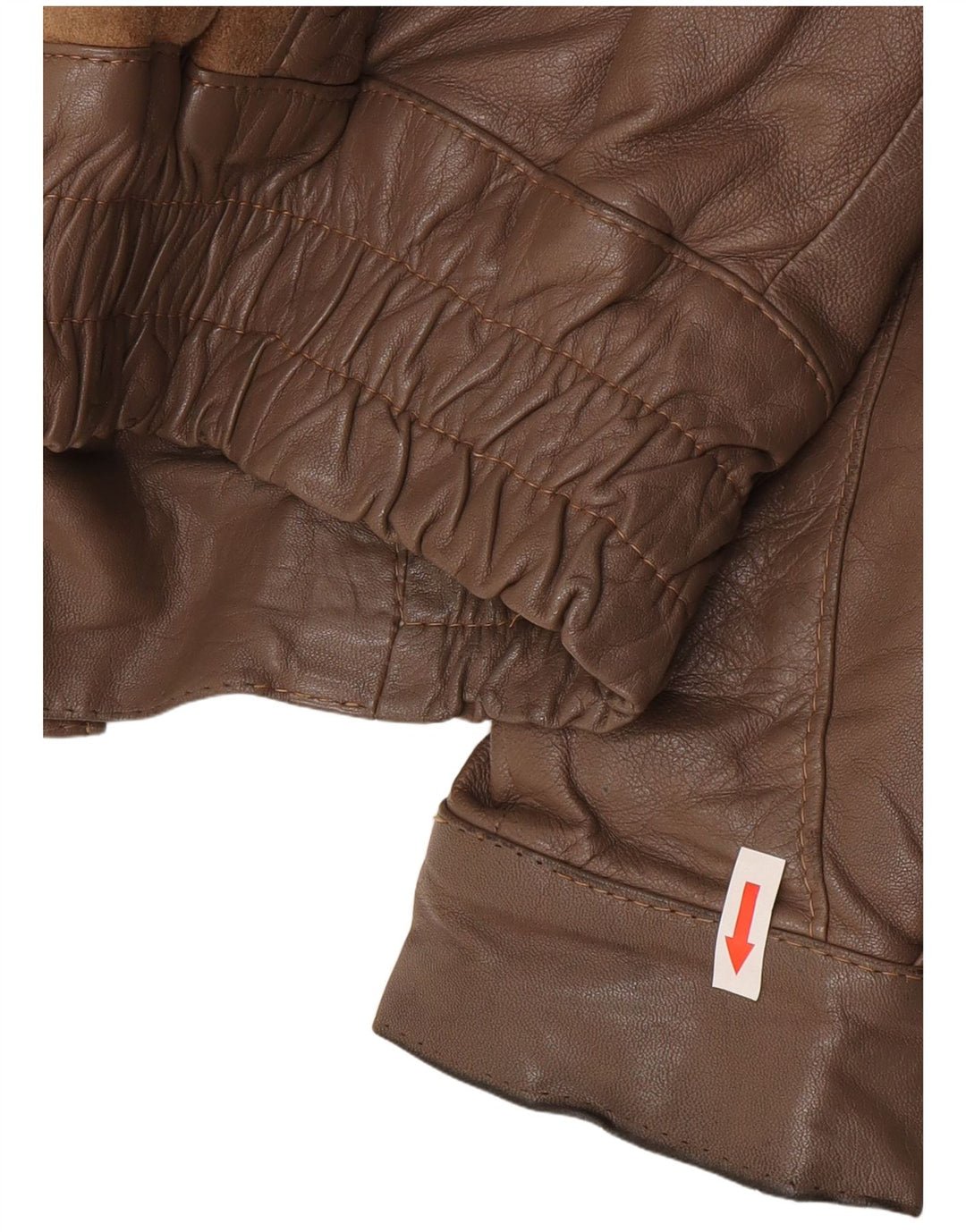 Vintage Herre Bomber Shearling Jacket IT 52 XL Brun