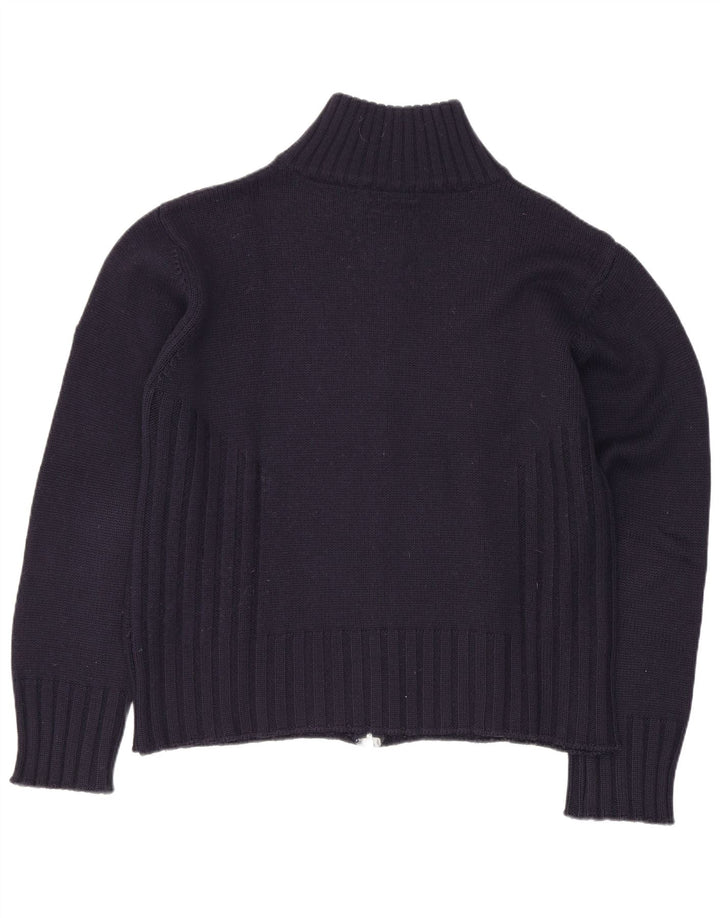 Meltin' Pot Dame Cardigan Sweater UK 14 Medium Navy Blue Wool