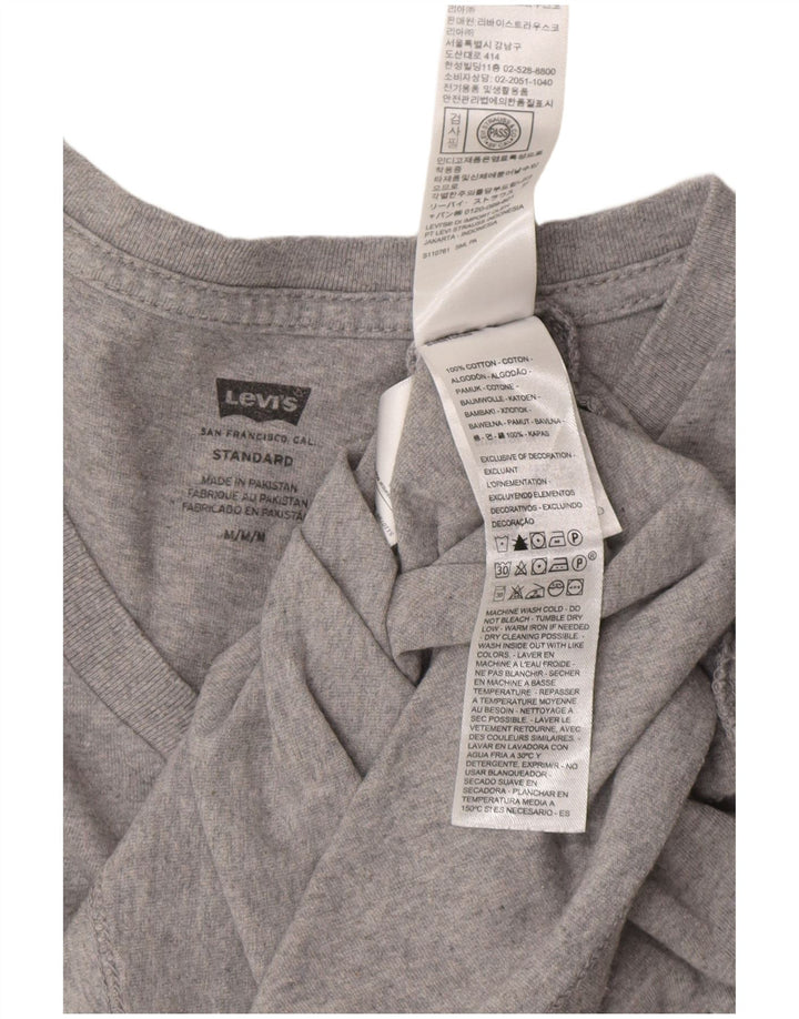LEVI'S Herre Standard T-Shirt Top Medium Grå Bomuld