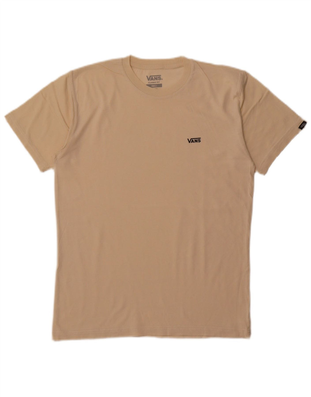 VANS Herre Classic Fit T-Shirt Top Lille Beige Bomuld