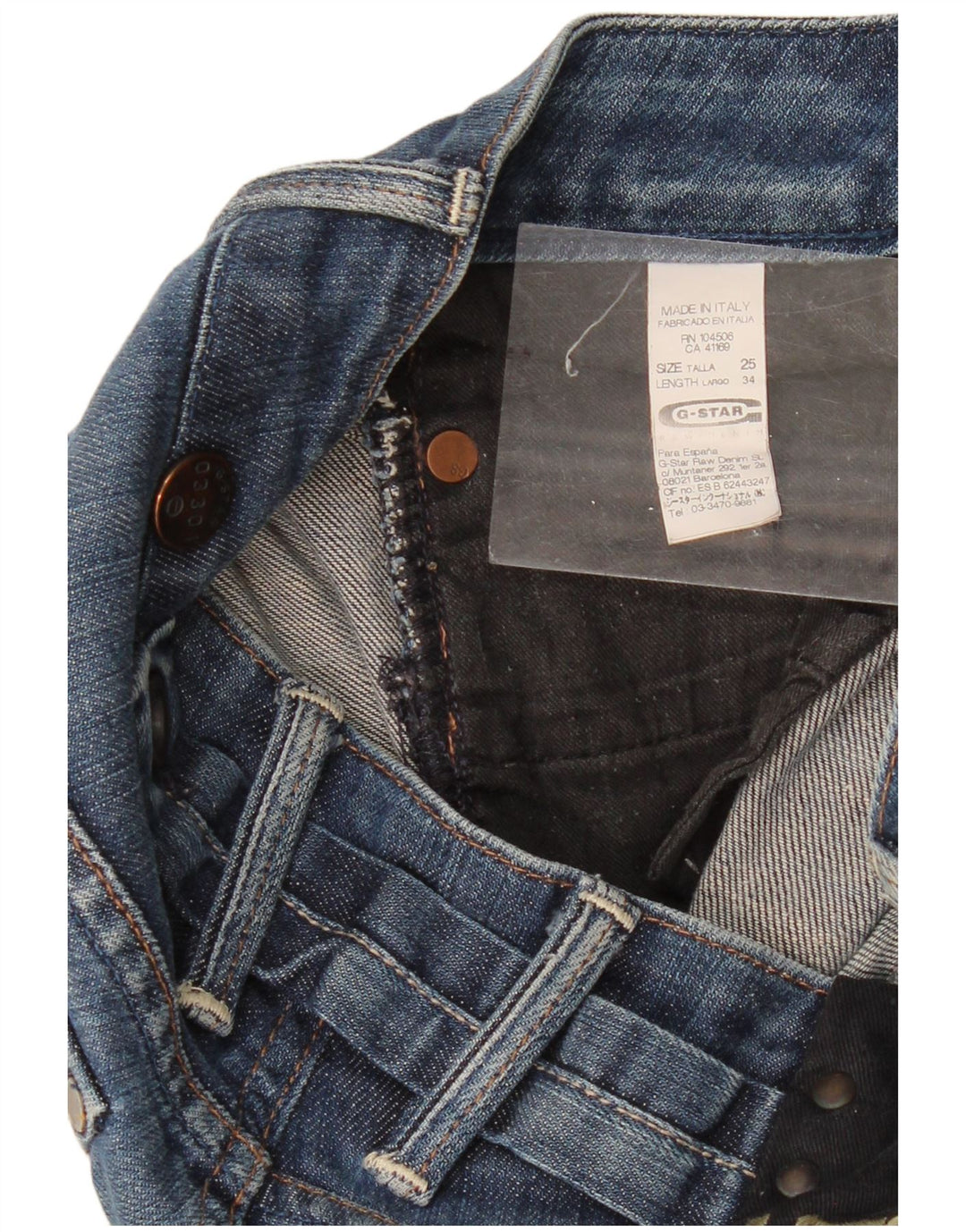 G-Star Dame Skinny Jeans med lav talje W25 L34 Blå Bomuld