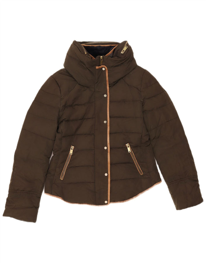 Zara Dame Hættejakke UK 14 Medium Khaki