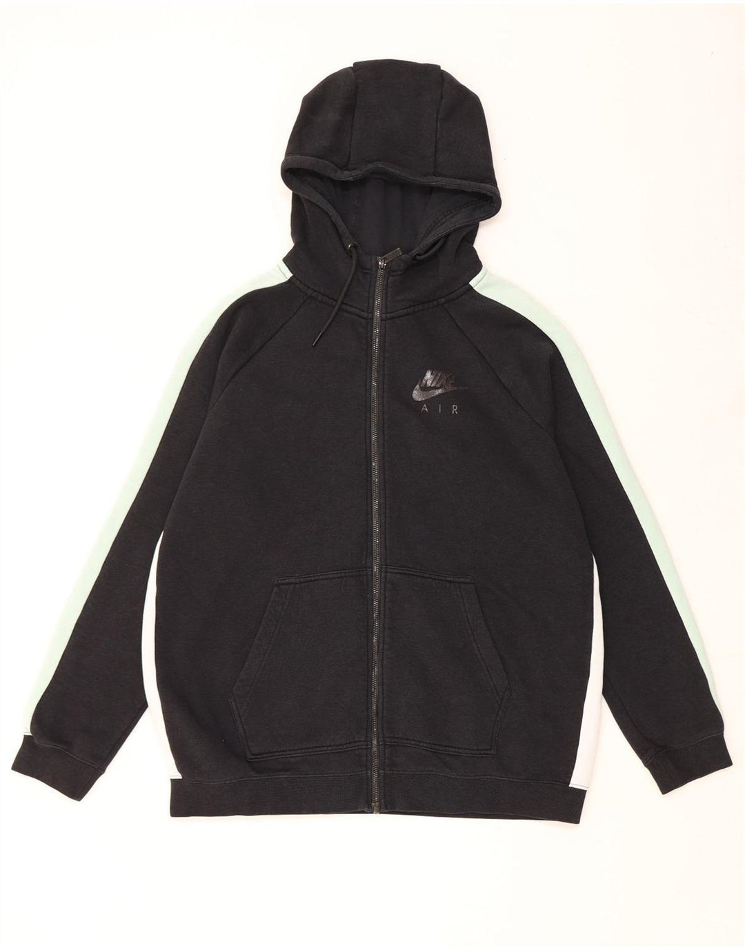 NIKE Hættetrøje med lynlås til mænd Stor sort Colourblock Bomuld