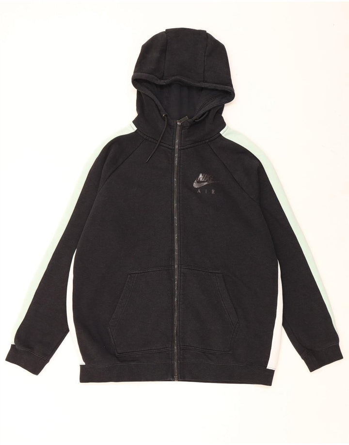 NIKE Hættetrøje med lynlås til mænd Stor sort Colourblock Bomuld