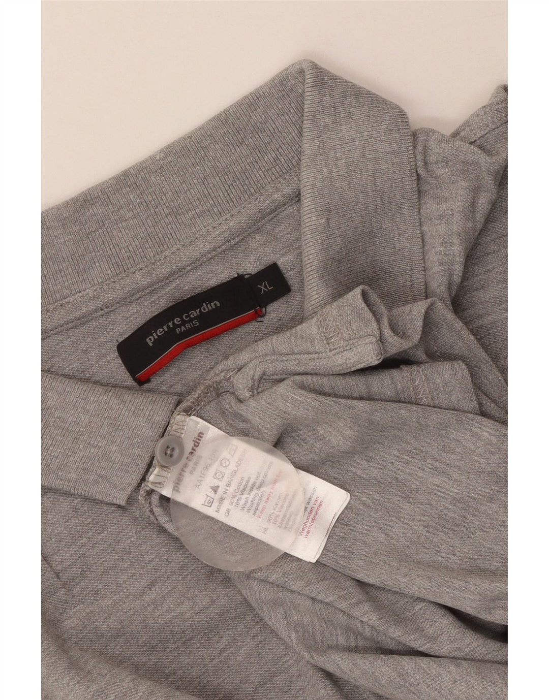 Pierre Cardin herre poloshirt XL grå bomuld