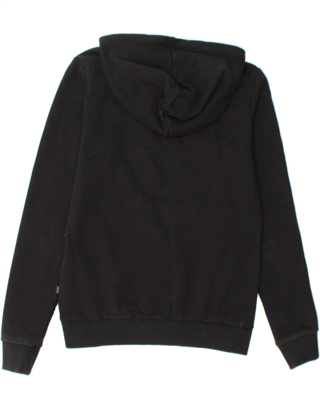 PUMA Womens Graphic Hoodie Jumper UK 12 Medium Black Vintage Puma and Second-Hand Puma from Messina Hembry 