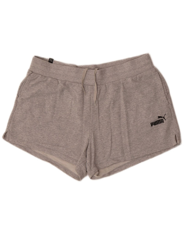 Puma Sportsshorts til kvinder UK 18 XL Grå Flecked Bomuld