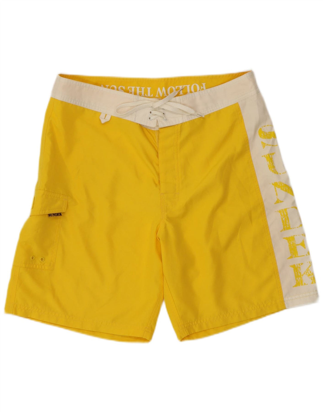 Sundek Herre grafiske svømmeshorts Medium Gul Colourblock