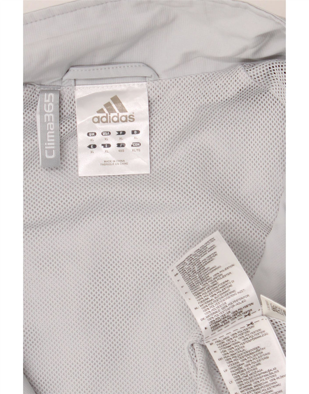 ADIDAS Herre Clima 365 Regnjakke UK 42 XL Grå Colourblock Polyester