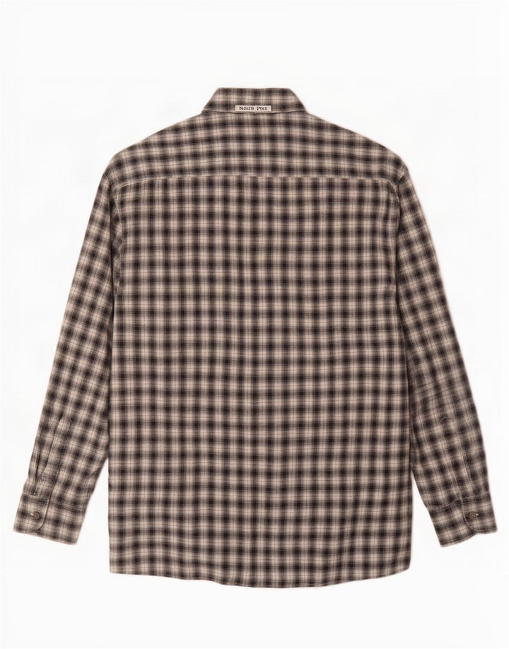 North Pole herre flannel skjorte XL sort ternet