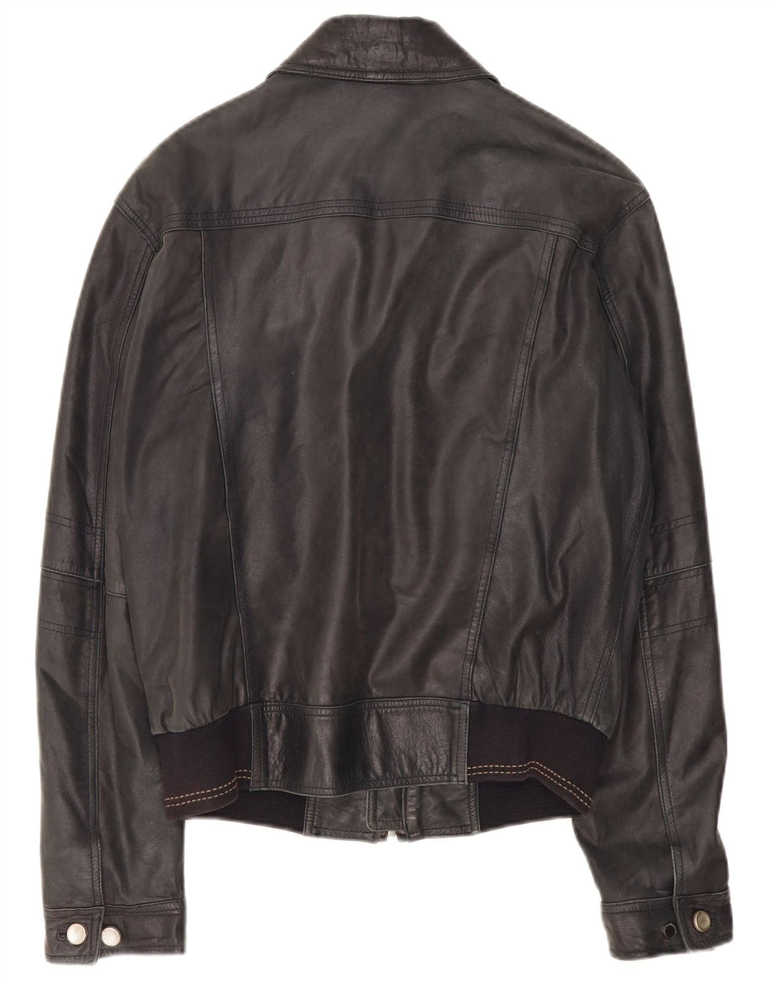 Conbipel Herre Bomber Læderjakke IT 48 Medium Sort Læder