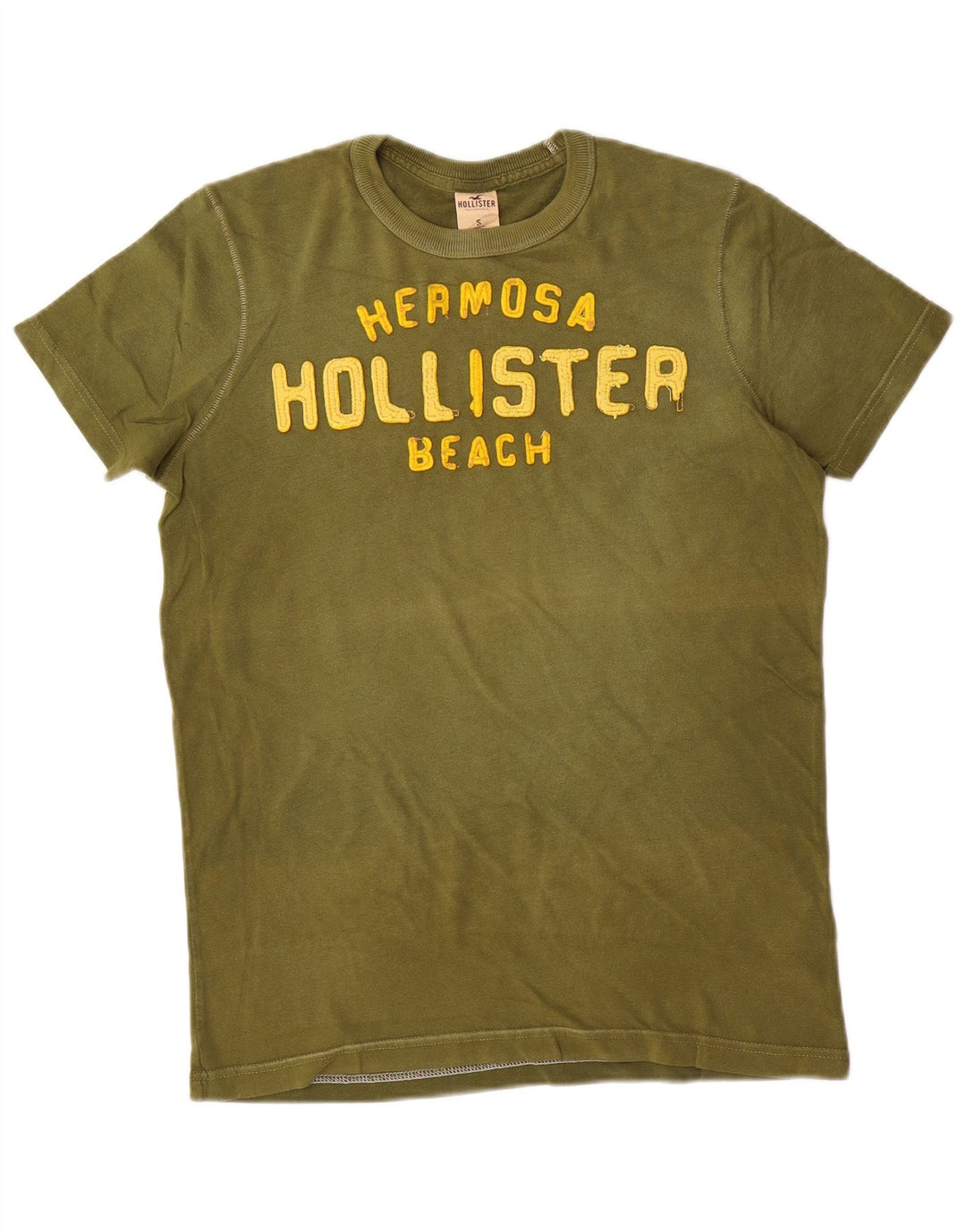 Hollister Herre grafisk T-shirt Top Lille Khaki Bomuld