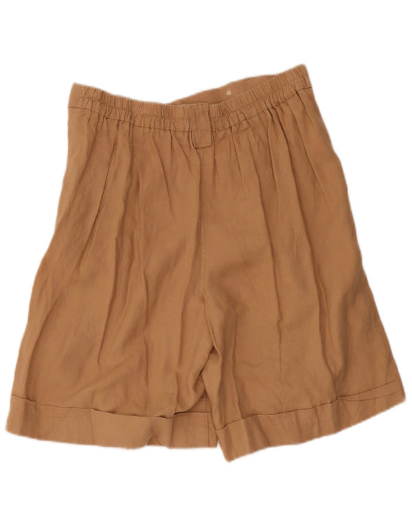 Benetton Womens Fastspændte Casual Shorts Medium W32 Beige Linned