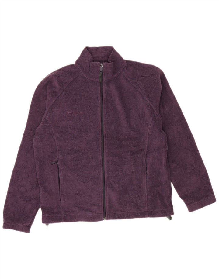 COLUMBIA Oversized fleecejakke til kvinder UK 16 Stor lilla polyester