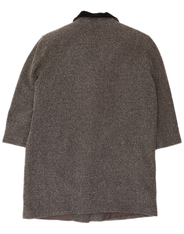 Vintage dame 2-knaps blazerjakke UK 20 2XL Grå Colourblock