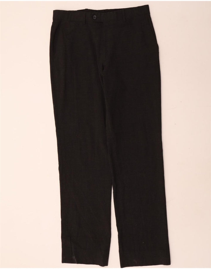 Zara Straight Suit Bukser til mænd EU 42 Large W32 L33 Grå Polyester