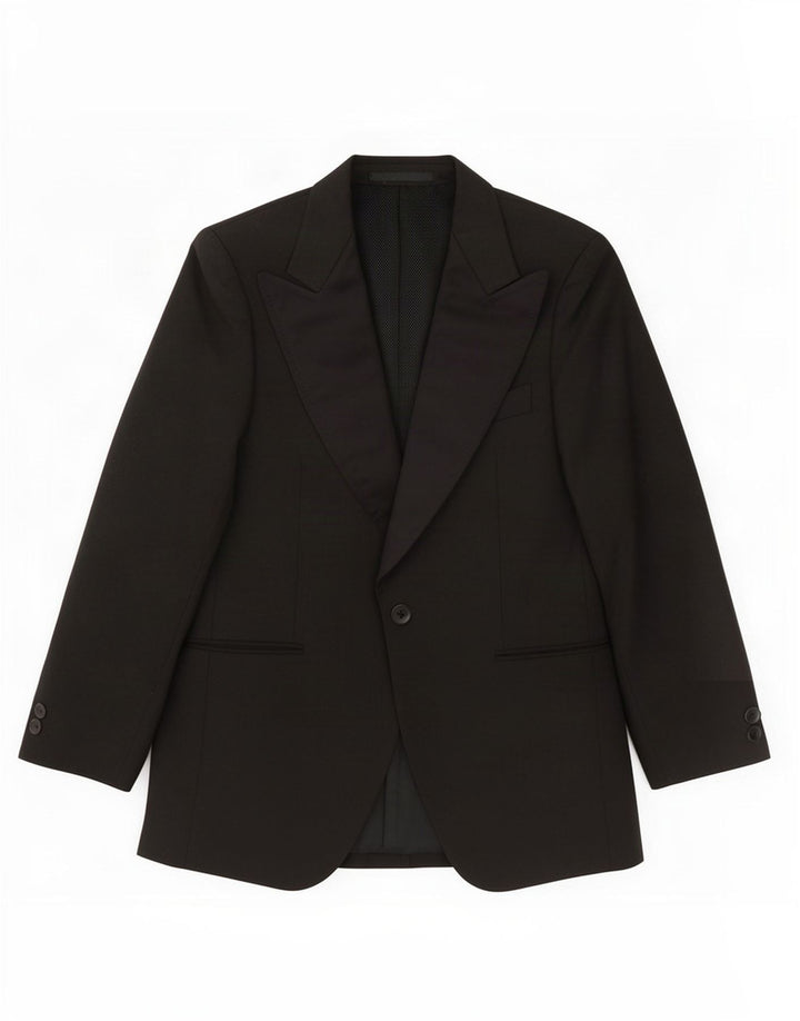 Junge Mode Herre 1 Knap Blazer Jakke IT 50 Stor Sort Polyester