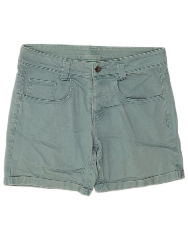 BENETTON Dame denim Shorts W32 Large Grøn