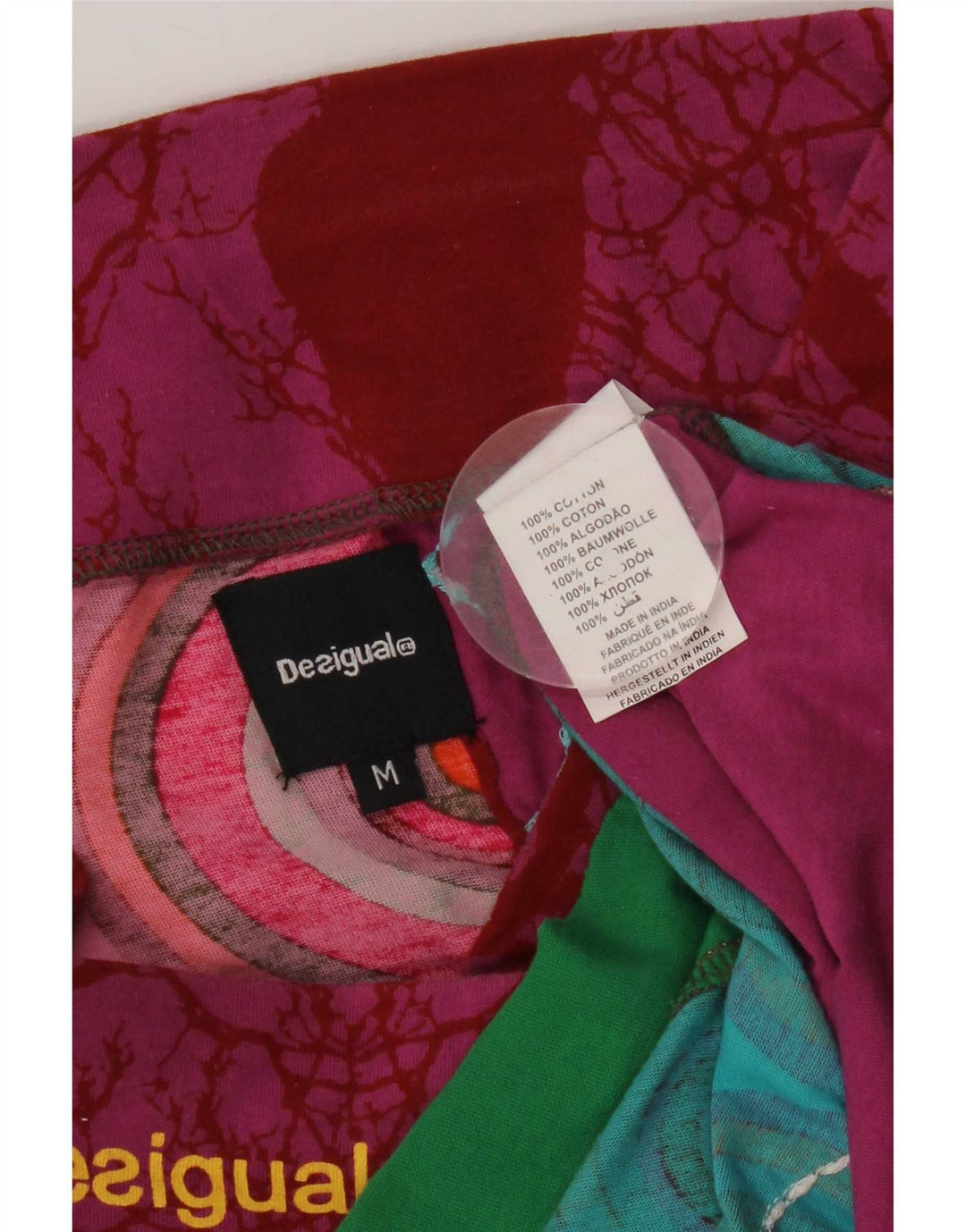 Desigual Dame A-Line nederdel Medium W30 Flerfarvet geometrisk bomuld