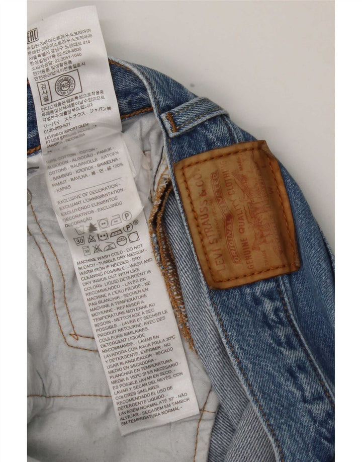 Levi's Herre 501 lige jeans W29 L26 blå bomuld