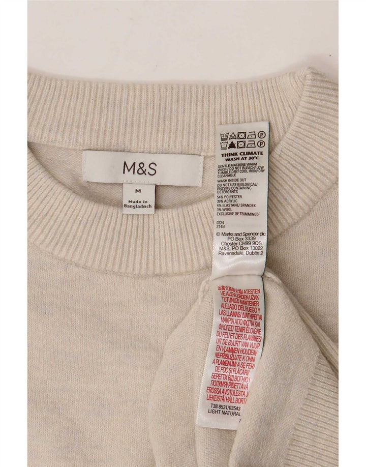 Marks & Spencer Dame sweater med rund hals DK 14 Medium Beige