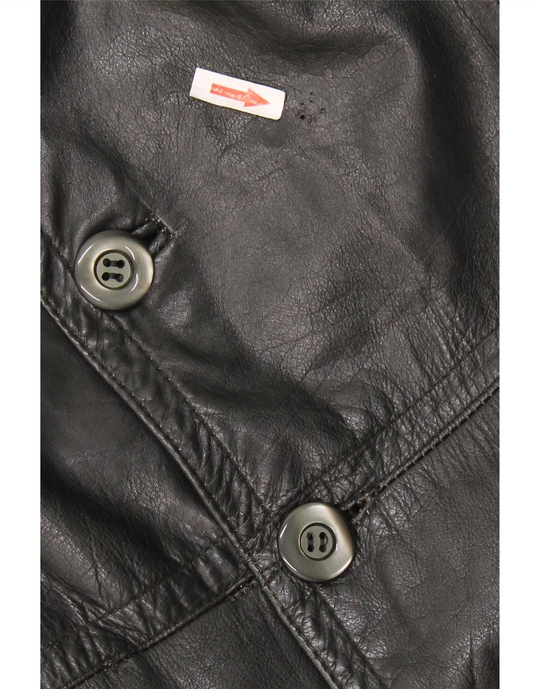 Vintage Læderfrakke til mænd UK 40 Stor sort læder