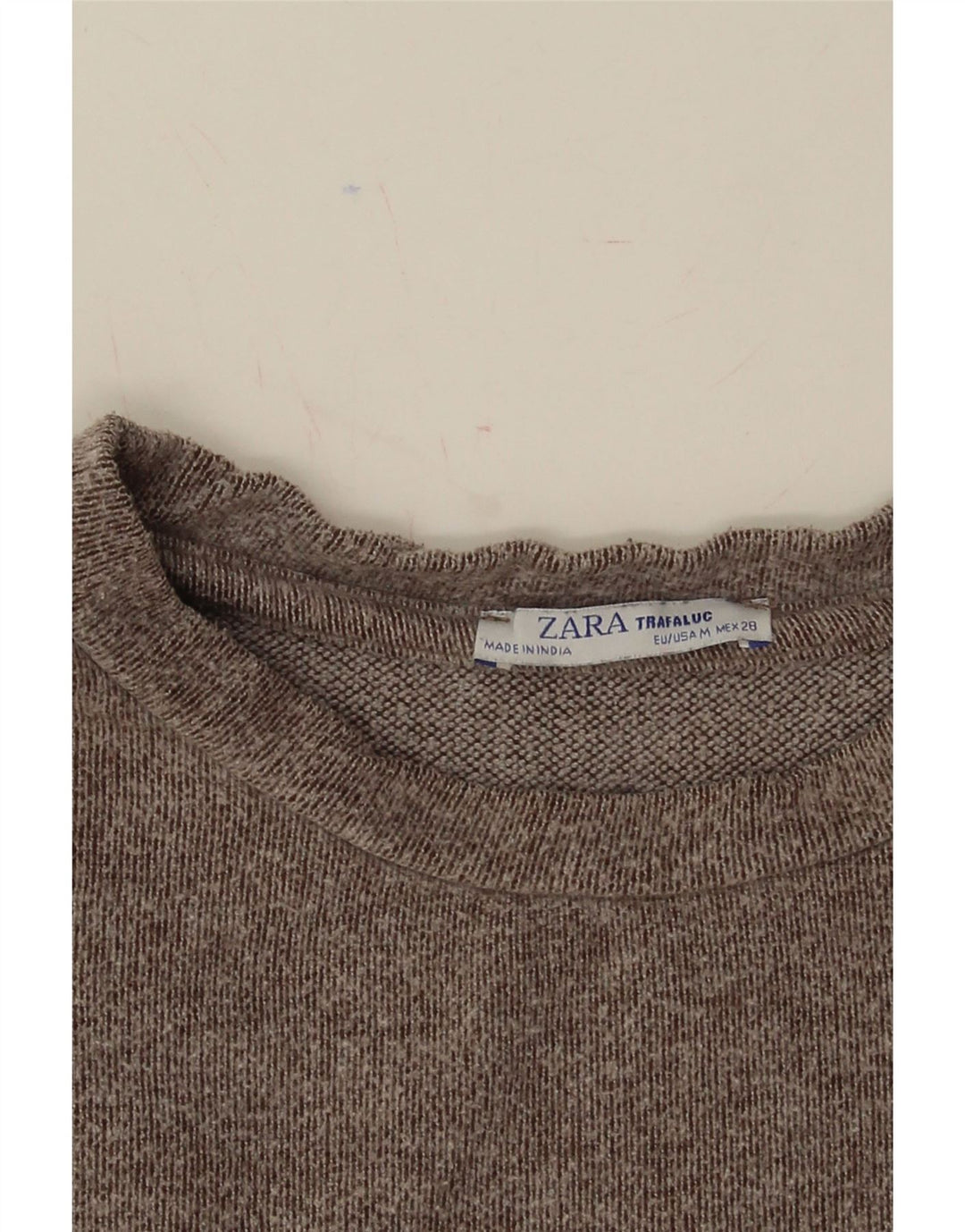 ZARA Womens Trafaluc Top Long Sleeve UK 14 Medium Grey Polyester Vintage Zara and Second-Hand Zara from Messina Hembry 