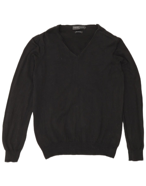 Zara Herre V-hals sweater Medium Sort