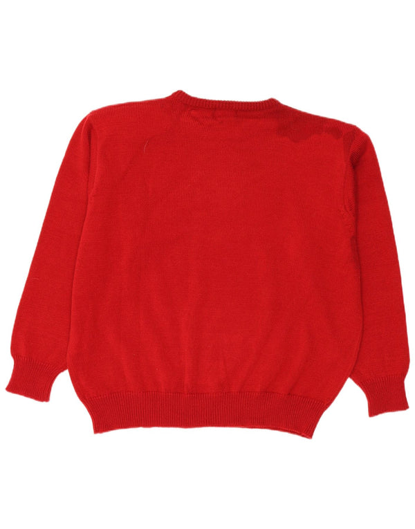 Julietta Dame Crew Neck Jumper Sweater UK 24 4XL Rød Floral Polyacryl