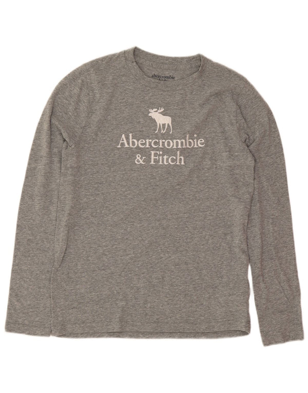Abercrombie & Fitch Boys Grafisk Top Langærmet 11-12 år Grå Flecked