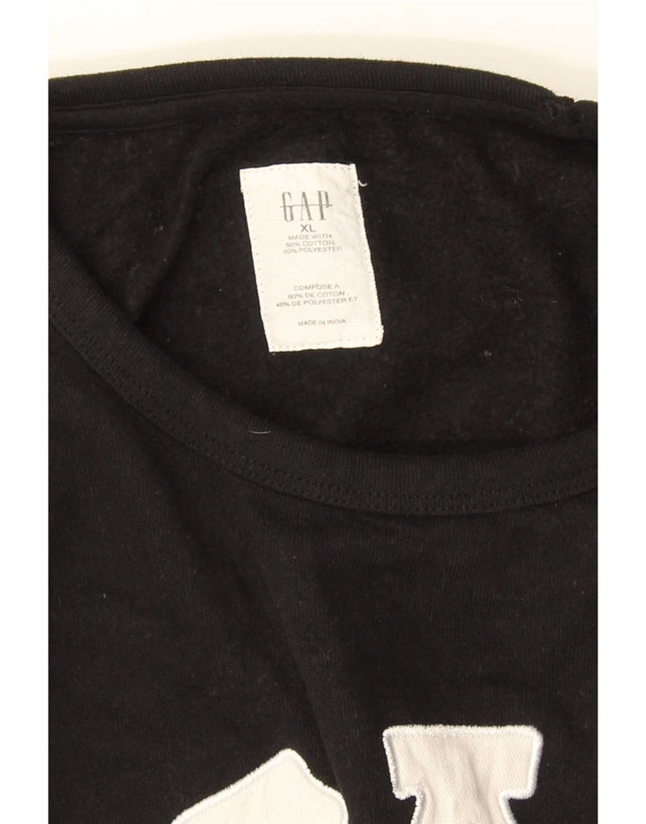 Gap Herre Grafisk Sweatshirt Jumper XL Sort Bomuld