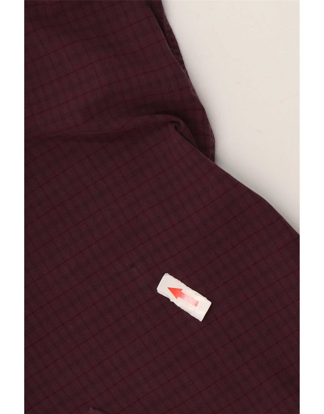 Calvin Klein Herreskjorte Medium Burgundy Gingham Cotton