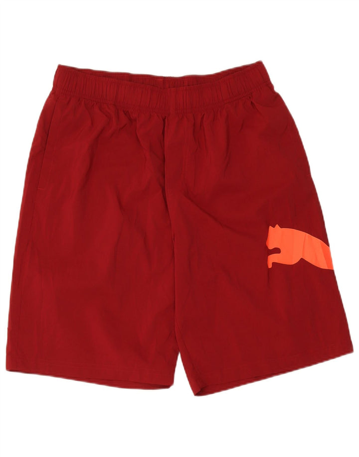 Puma Herre grafiske sportsshorts Large Burgundy Polyester