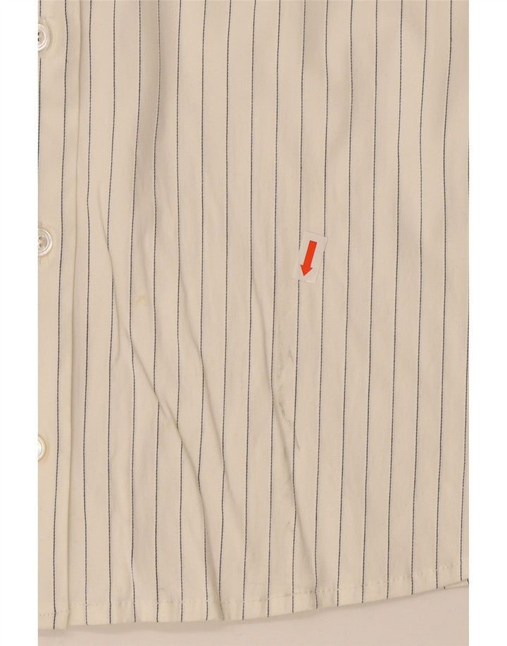 Hugo Boss Dameskjorte UK 12 Medium White Pinstripe