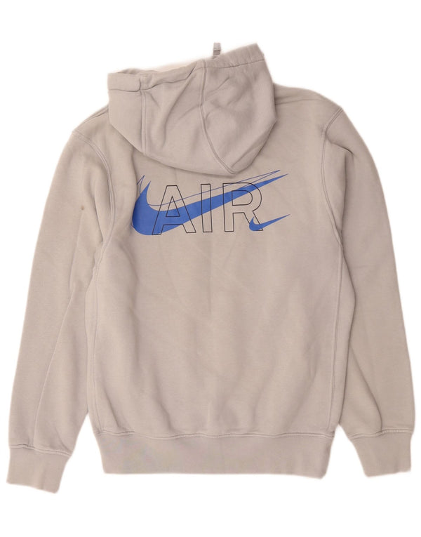 Nike Herre Grafisk Loose Fit Hoodie Jumper XS Grå Bomuld