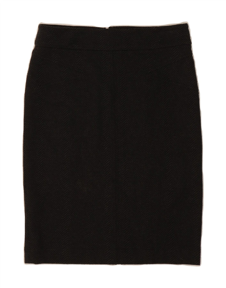BCBGMAXAZRIA Womens Straight Skirt Small W27  Black Herringbone Polyester Vintage BCBGMAXAZRIA and Second-Hand BCBGMAXAZRIA from Messina Hembry 