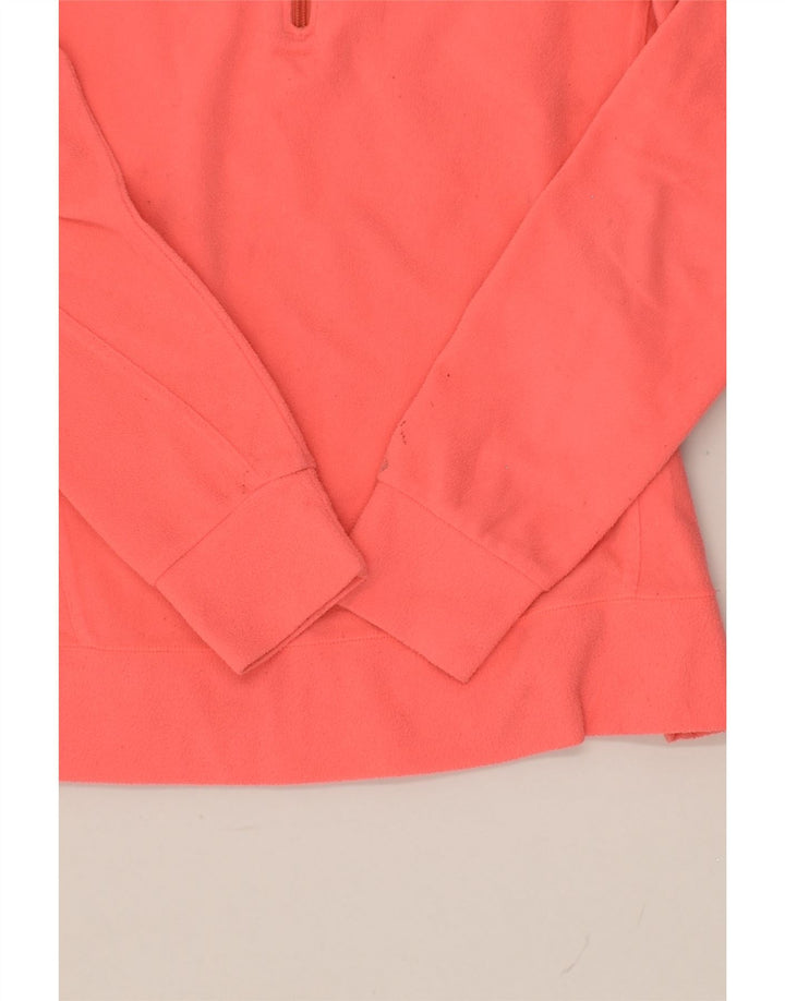 CHAMPION Womens Zip Neck Fleece Jumper UK 10 Small Red Polyester | Vintage Champion | Thrift | Second-Hand Champion | Used Clothing | Messina Hembry 